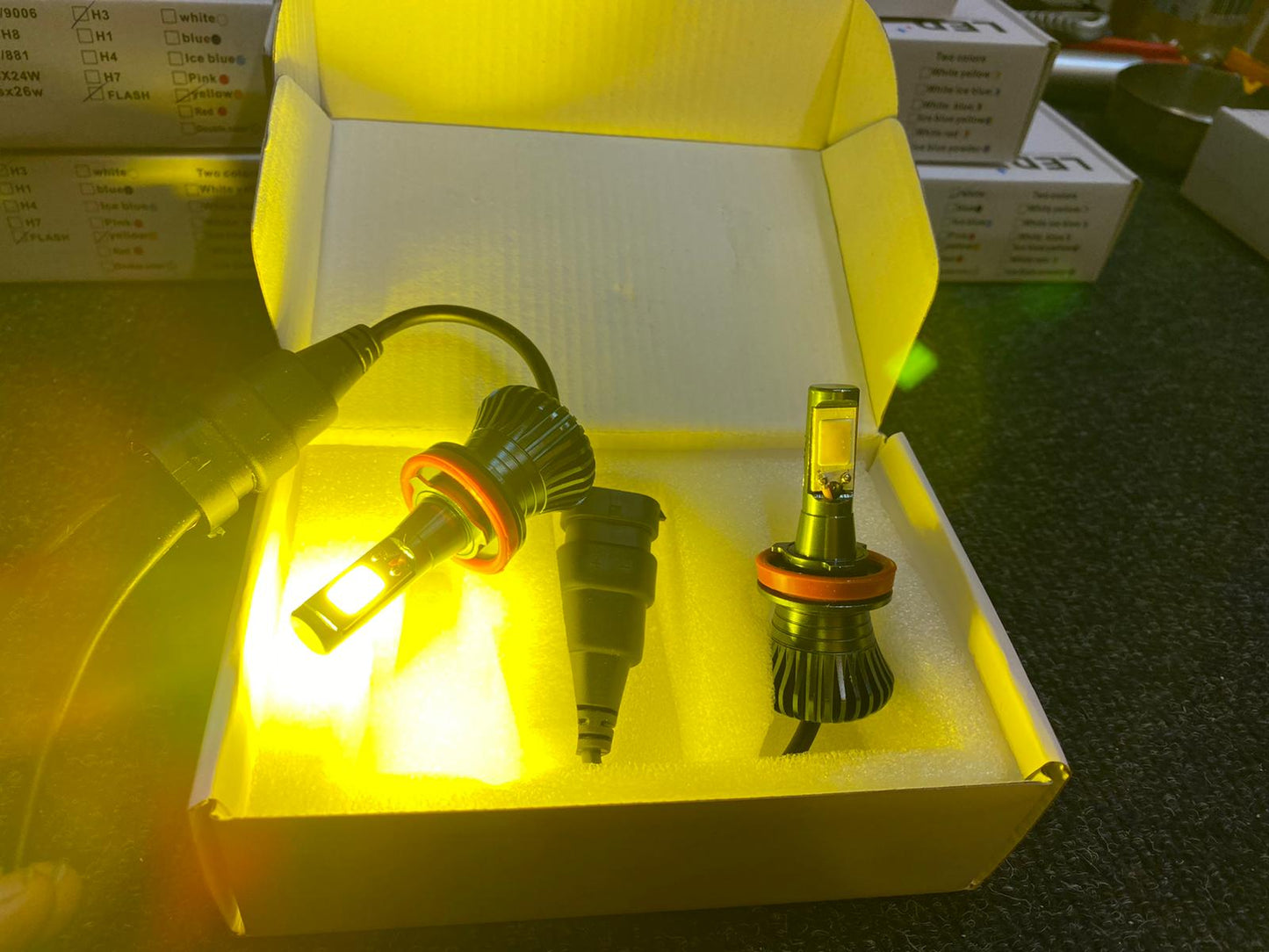 LED Mistlamp met Flitsfunctie H7 Geel
