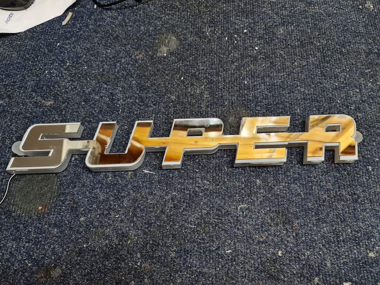 Super letters with lighting